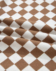 Plus Size Checker Contrast Edge Crewneck Sweater