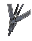 ExionPro Wide Elastic 3 Point Breastplate - Grey Elastic & White Lines