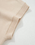 Western Corded Horseshoe Mock Neck Short Sleeve Sweater