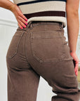 Elora Washed Patch Loose Jeans