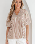 Lina Short Puff Sleeve Blouse