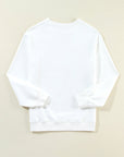 USA Flag Drop Shoulder Graphic Sweatshirt