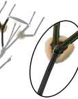 ExionPro 5 Point Breastplate with Sheepskin Padding - Green Elastic & Yellow Lines