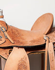 Western Horse Wade Saddle American Leather Ranch Roping Tan Hilason