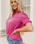 Adalee Smocked Puff Sleeve Blouse