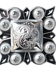 Western Screw Back Concho German Silver 1 In Square Cowgirl S Hilason