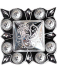 Western Screw Back Concho German Silver 1.25 In Square Cowgirl S Hilason