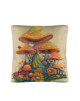 Retro Mushrooms Pillow Case Made in America