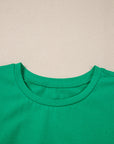 Eyelet Embroidered Ruffle Sleeve Crew Neck Top