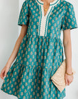 Clover Short Sleeve Floral Dress