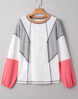 Everlee Knit Patchwork Casual Top
