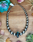 19” Graduated Turquoise Rondelle Necklace