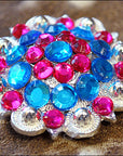 Capri And Fuchsia Crystals Berry Headstall Saddle Tack Cowgirl Hilason