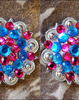 Capri And Fuchsia Crystals Berry Headstall Saddle Tack Cowgirl Hilason