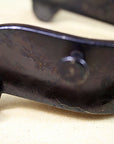 Hilason Black Steel Men Rodeo Spurs 5 Points Notched Rowels