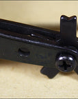 Hilason Black Steel Rodeo Bull Spurs 22-1/2 Deg Shank