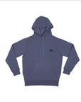 Embroidered Surfing Boar Hoodie Blue