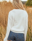 Amanda Embroidered Bow Boots Sweater