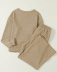 Textured Top and Pants Set