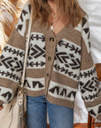Adelynn Geometric Pattern Front Sweater