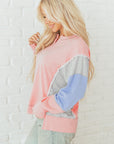 Colorblock Patchwork Reverse Seam Sweatshirt