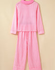 Stripe Bow Tie Top and Pants Pajama Set