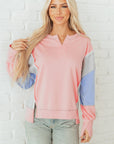 Colorblock Patchwork Reverse Seam Sweatshirt