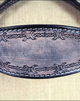 HILASON Western Horse Headstall Breast Collar Set Tack Genuine American Leather Barb Wire Rough Out Black