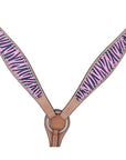 Hilason Western Horse Leather Headstall and Breast Collar Tack Set Zebra | Headstall Bridle for Horses Western | Horse Headstall Bridle | Western Headstalls Bridle for Horses