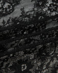 Polka Dot Sheer Lace Patchwork Asymmetric Skirt