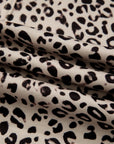 Leopard Terry Knit Wide Leg Pants