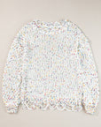 Isabel Confetti Distressed Knit Sweater