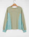 Madison Exposed Seam Waffle Baggy Pullover