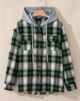 Ava Print Chest Hooded Shacket