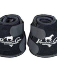 Black Medium Professional Choice Quick Wrap Hoof Soft Horse Bell Boot