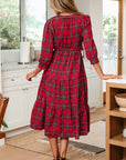 Della Ruffle Hem Long Dress