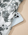 Plus Size Floral Ruffle Sleeve Midi Dress