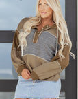Myrabella Exposed Seam Half Pullover