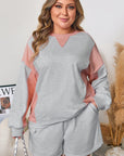 Lilliana Colorblock Pullover Casual PLUS Shorts