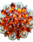 Orange Crystals Berry Headstall Saddle Cowgirl Hilason