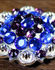 1 Piece Western Screw Back Conchoberry Glass S Bling 1.5 In Tack Cowgirl