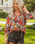 Amara Puff Sleeve Tied Blouse