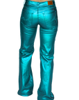 SIGNATURE TROUSERS - TURQUOISE METALLIC