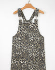 Leopard Denim Pocketed Mini Dress
