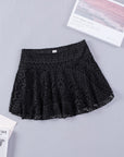 Solid Crochet Lace Bikini Swim Skirt