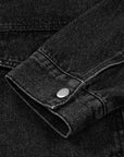 Denim Chest Pocket Drop Shoulder Hooded Jacket
