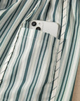 Stripe Elastic High Waist Cargo Pocket Shorts