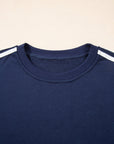 Hana Striped Detail Crewneck Pullover