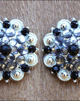 Grey Black Crystal Silver Berry Concho Rhinestone Bling Headstall Saddle