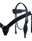 HILASON Western Horse Headstall Breast Collar Set Tack Genuine American Leather